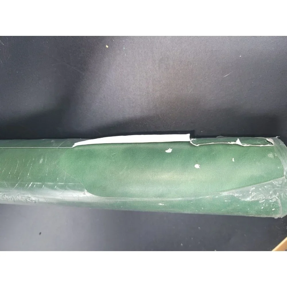Vintage Double Roll Birge Wallcovering 55.4 Sq ft Green Scrubbable Strippable